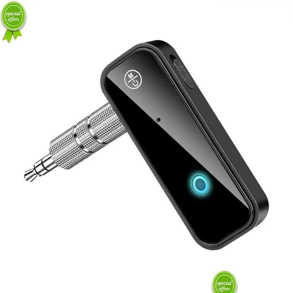 Bil Bluetooth -kit Nytt Bluetooth -kit -sändare Mottagare Trådlös adapter O STEREO AUX FÖR MUSIC HANDS HEADSET Drop Delivery Aut DH7UM ZZ