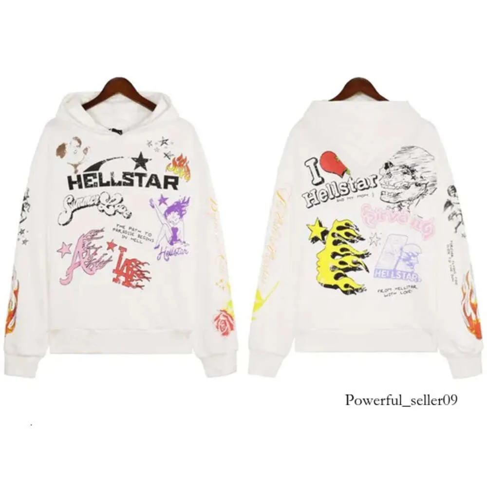 Hellstar hoodie -ontwerper Hoodies sweatshirts Hell Star Vintage modderprint gewassen oude roze hiphop hand geschilderde zakken dames truien hoody dikke hoodys 7125