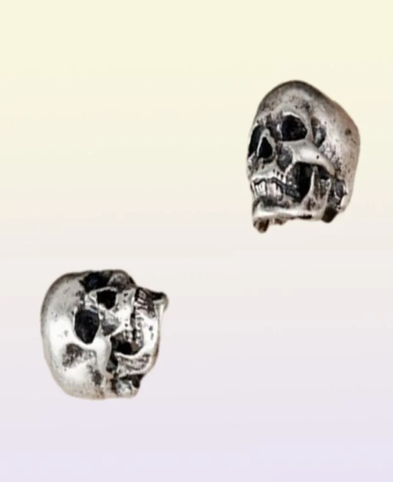 925 Sterling Silver Skull Stud Earring Gothic Party Wedding Sieraden voor meisjes Punk 2106189603159