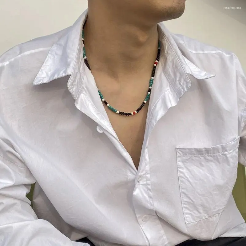 Choker Simple Unique Boho Beads Collier de plage Summer Men Femmes Femmes Chaîne Sweater Korean Style