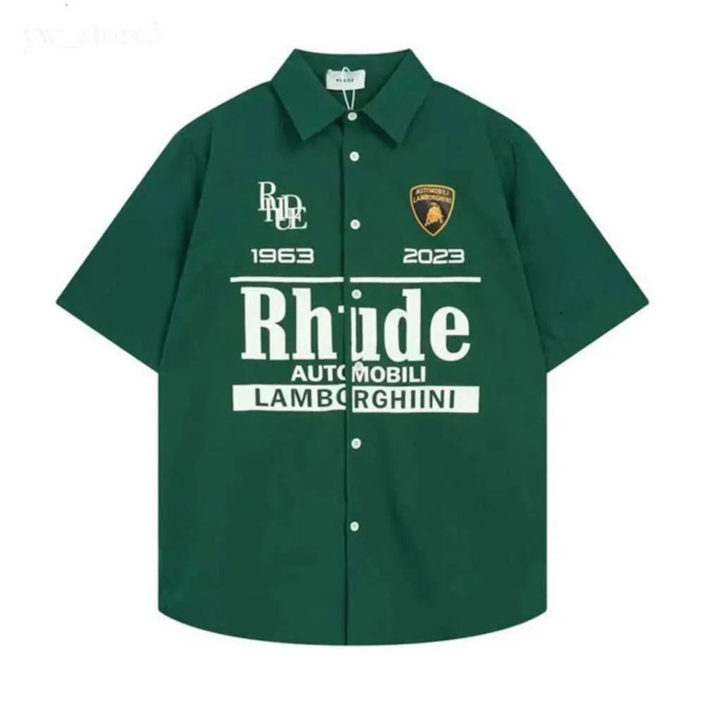 2024 New Rhude Mens T-Shirt Hochwertige Tess Designer lässig Mode Rhude Polo Shirt Kurzärmele Europa Männer Frauen runden Nacken T-Shirts US Size S-XXXL 8624