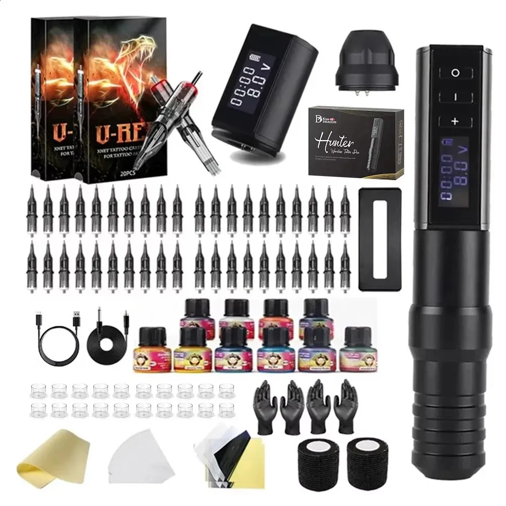 Hunter Wireless Tattoo Machine Kit Professional From Longda009