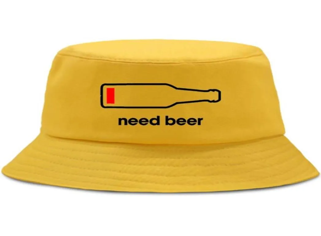 Chapéus de aba larga precisam de cerveja harajuku hip hop bucket chapéu de moda de pescadores engraçados homens solar tom de sol