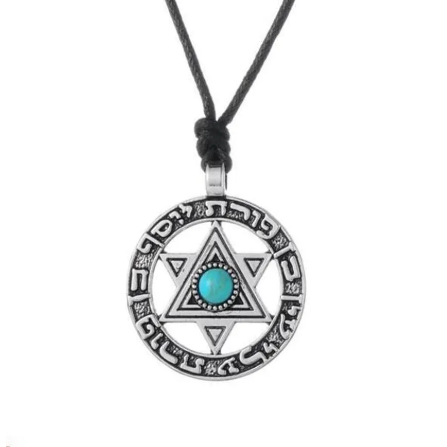 Pendant Necklaces W9 Norse Star Of David Hexagram Vine Wiccan Jewish Talisman Necklace2575880 Drop Delivery Jewelry Pendants Dhdx4