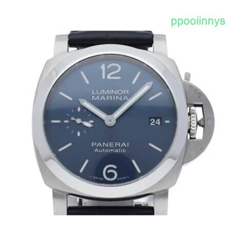 럭셔리 시계 복제품 Panerai 자동 크로노 그래프 손목 시계 사무실 Paneraiss Luminor Quaranta 40mm Blue Pam01370 #l273 mf8k