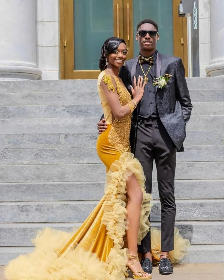 slim fit dress slacks Black and Gold Gown: Elegant Styles for Formal Occasions – KUJTA & MERI
