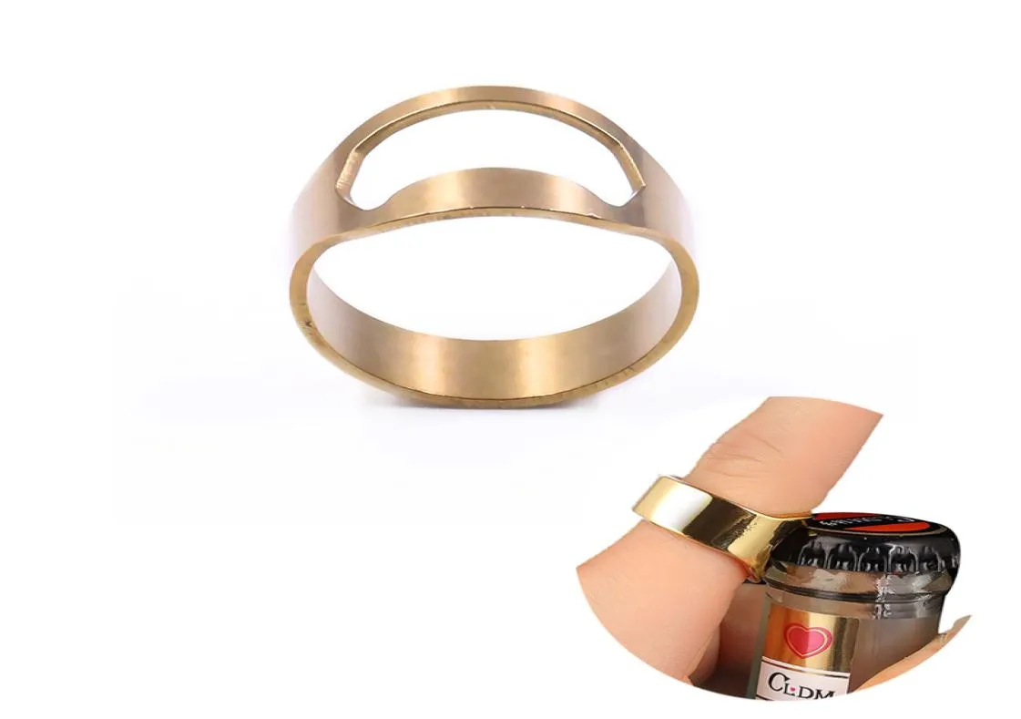 22 mm gouden flessen opener ring kleurrijke ringen vorm bier fles openers ring party bar gereedschap keuken accessoires dhl 8819300