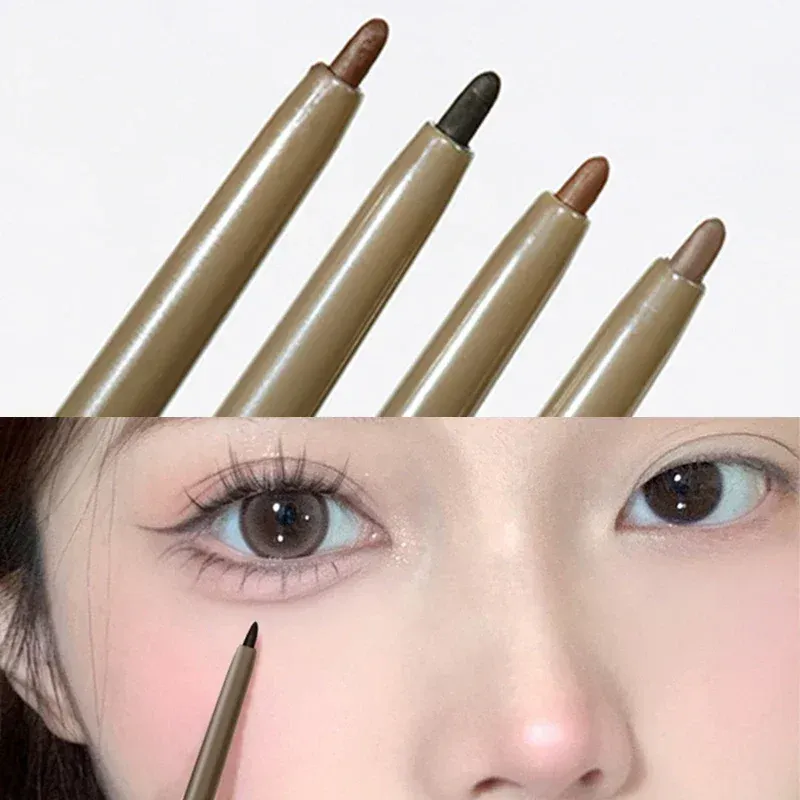 Eyeliner Matte Lying silkworm Eyeliner Gel Pen Lasting Waterproof Not Blooming Quick Drying Eye Liner Pencil Brown Eye Shadow Pen Makeup