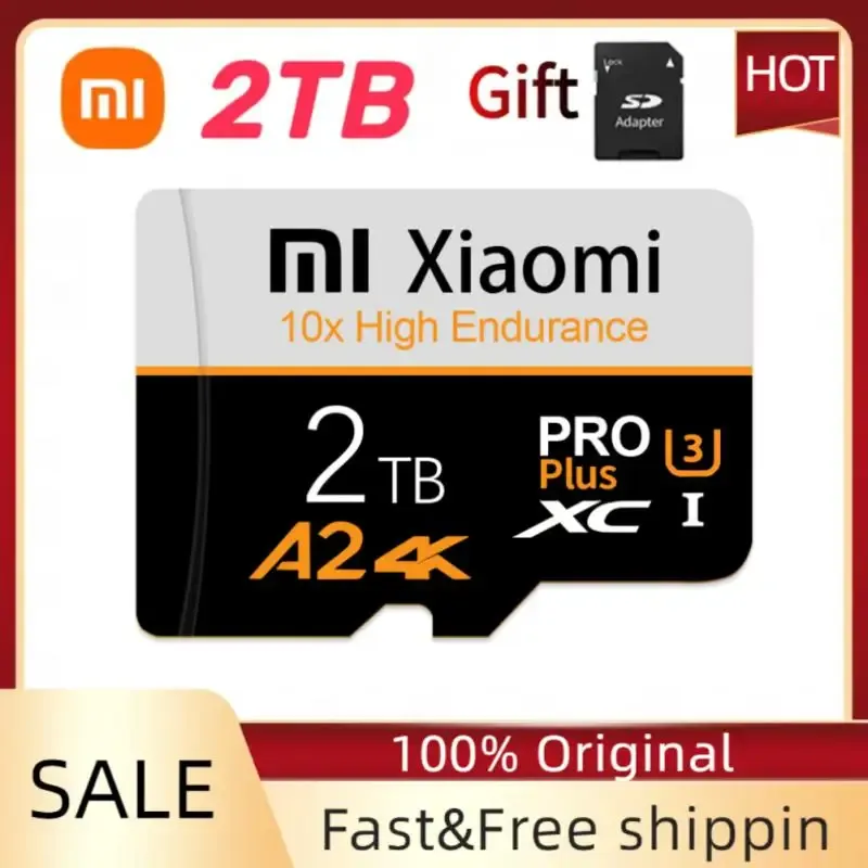 بطاقات Xiaomi Micro TF SD Card 2TB بطاقة ذاكرة فلاش A1 عالية السرعة 1TB 128GB 256GB CARTAO DE تخزين بيانات Nintendo Switch