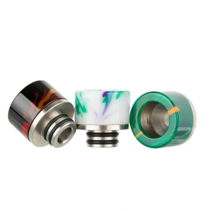 Best Drip Tip 510 Wide Bore SS + Epoxy Resin Colorful Mouthpiece For 510 Thread Smoking Accessories Falcon