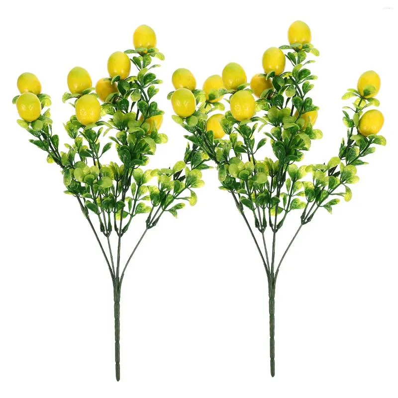 Fleurs décoratives 2pcs plantes de fruits artificiels branches table maître pièce maîtresse plastique