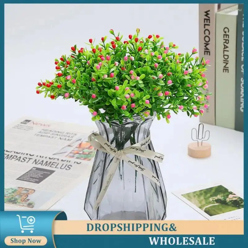 Decorative Flowers Bouquet Artificial Kawaii Room Decor Wish French 1 Branches Decoration Aesthetic Wedding Supplies Home Vases