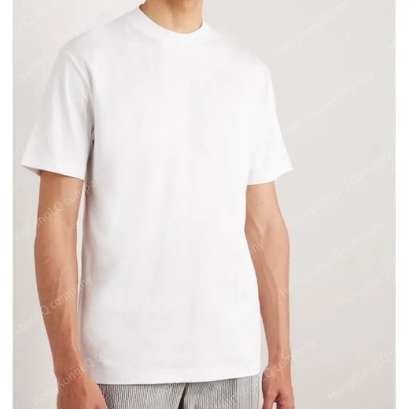 Дизайнерская мужская футболка с логотипом Loro Piano Mens White Cotton-Jersey футболка с коротки