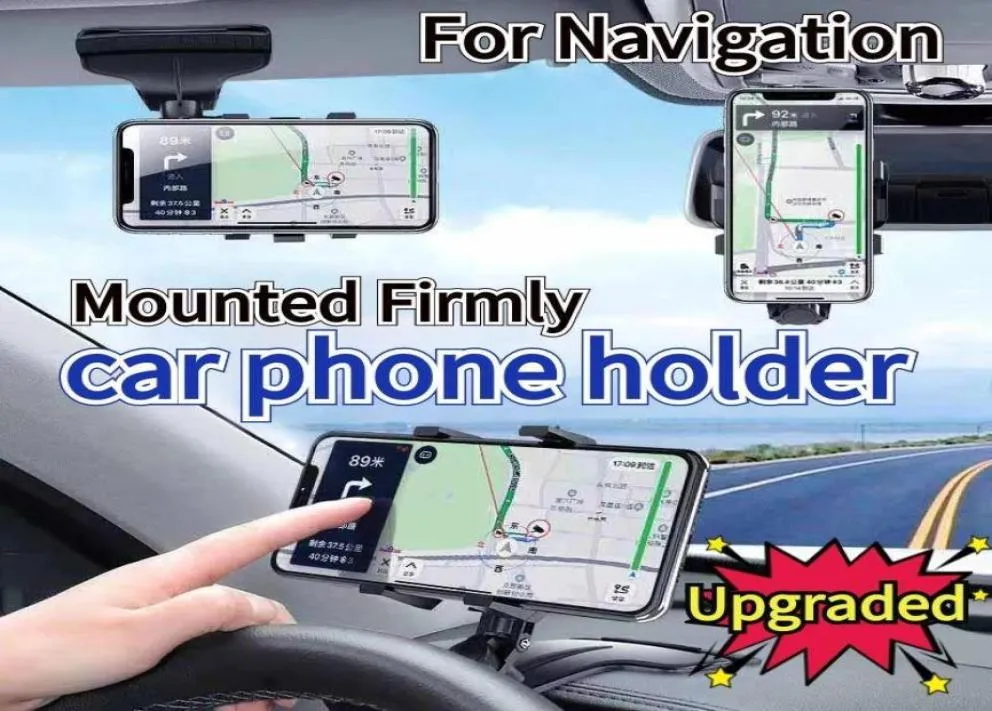 Upgraded 1200 Rotation Car Phone Holder Dashboard Multifunction Bracket Universal Mobile Stand In Rotatable Mount Cell Mounts H9543585