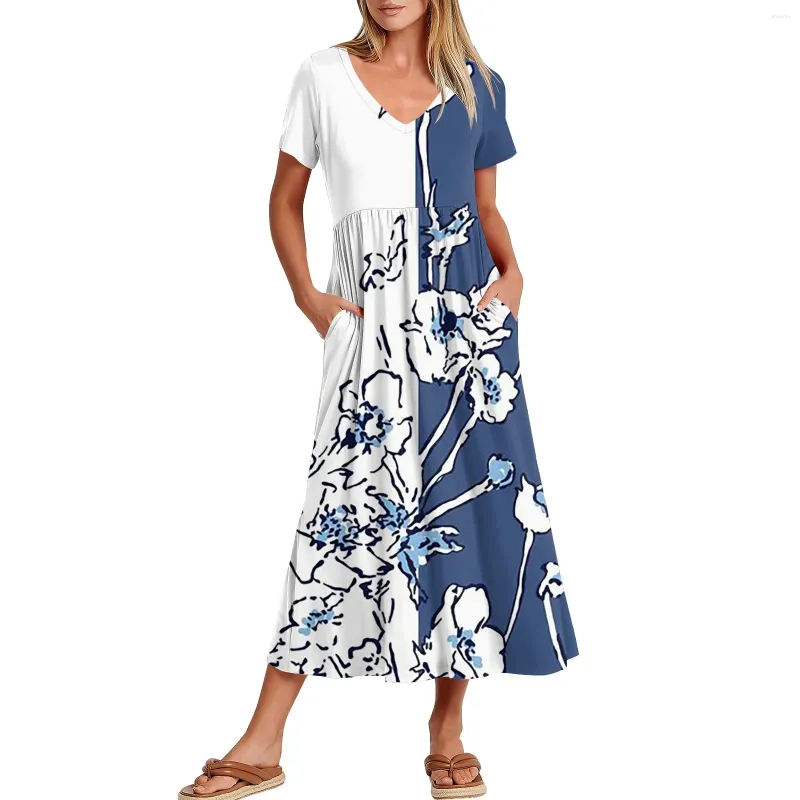 Party Dress Women Junior Casual Bohemian Polyester Maxi Dress with Pockets  Mid-Calf Length from Dhgate Urban Sexy Dresses - price 39.62