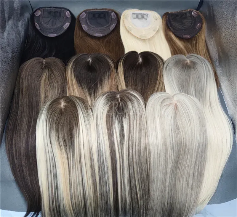 Peças novas peças de cabelo humano de peças de pele cômodas de pele de pele Toupee Toupee para alopecia queda de cabelo Rainning Women