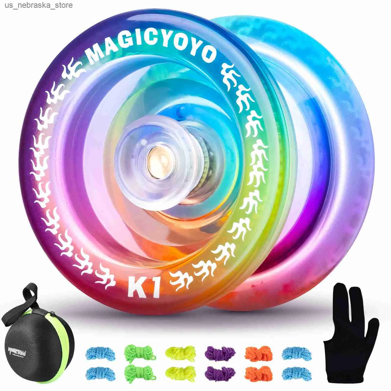 Yoyo Magicyoyo K1 Plus Plastic reattivo yoyo adatto a bambini e principianti principianti yoyo con 12 corde yoyo yoyo guanti e yoyo box q240418