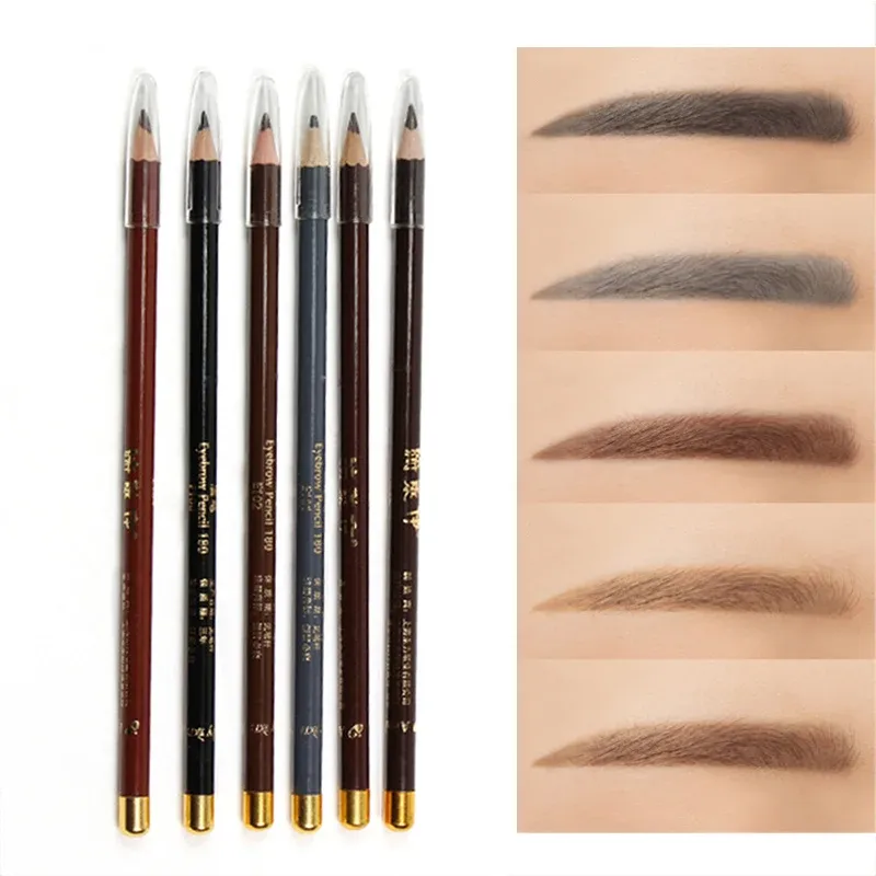 Versterkers 6 kleuren wenkbrauw potlood make -up wenkbrauw versterkers cosmetische waterdichte wenkbrauw tint stereo gekleurde oog wenkbrauw pen vrouwelijke make -up