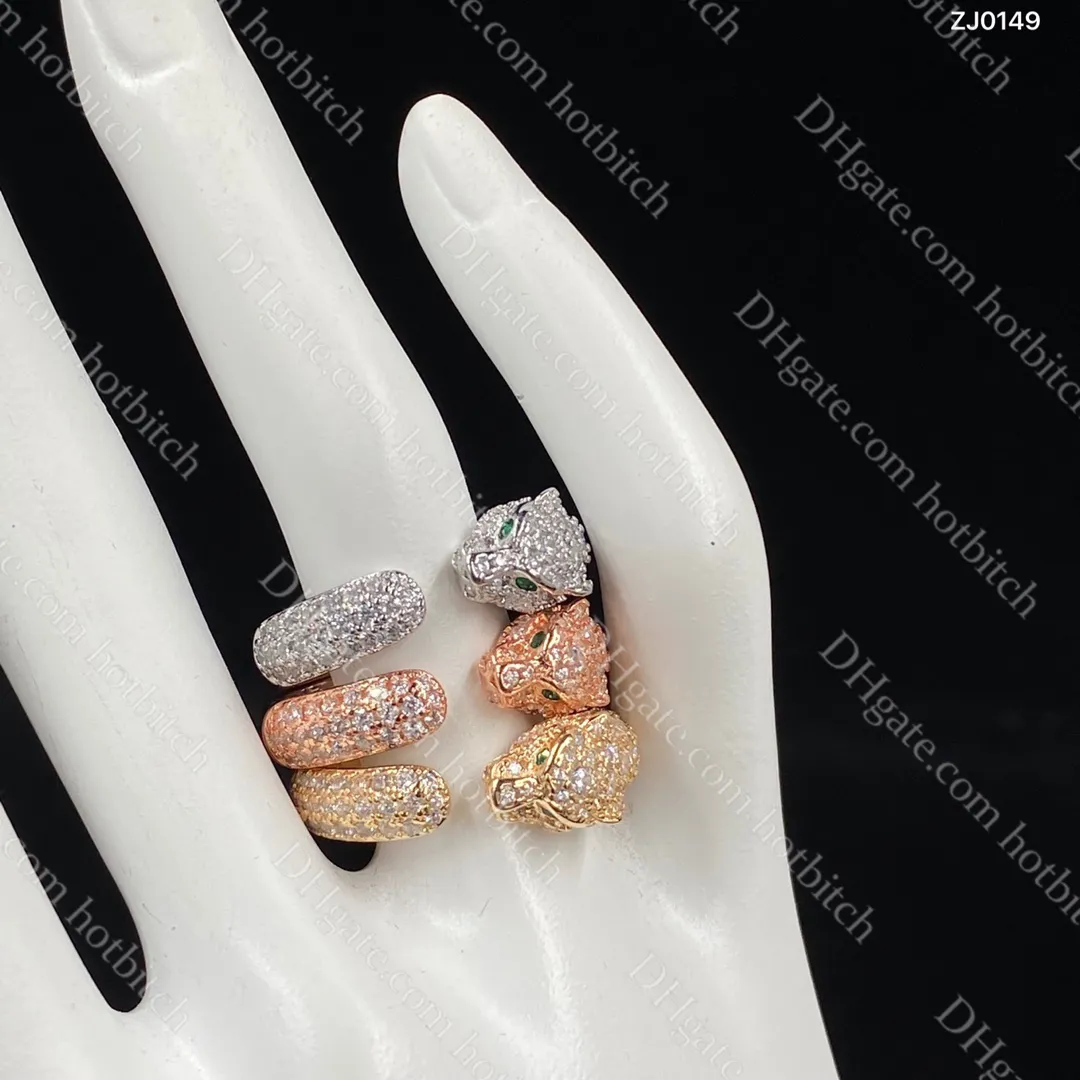 Роскошные женские обручальные кольца Дизайнер Diamond Ring Classic открытое обручальное кольцо роскошные женские золотые ювелирные украшения 3 цвета