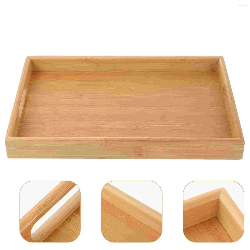 Teller Holz Tablett Tee Tisch Tasse Aufbewahrung Holz Multifunktions dekoratives Obstbrot -Serviergericht