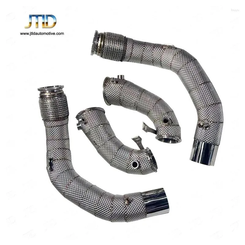 Heat Shield Downpipe For F95 X5M F96 X6M S63R 2024 304 Stainless Steel Performance Catless Exhaust System