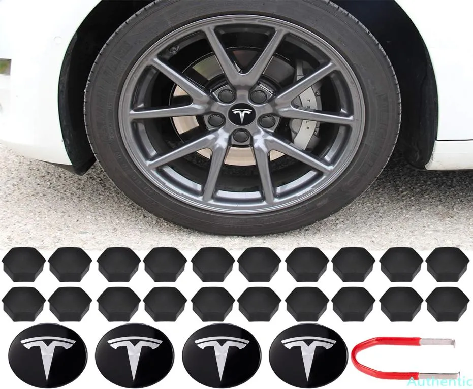 Für Tesla Aluminium Modell 3 S X Y Wheel Center Caps Hub Deckabdeckungsscheibe Logo Kit Dekorative Reifen Cap Modification Zubehör6366881