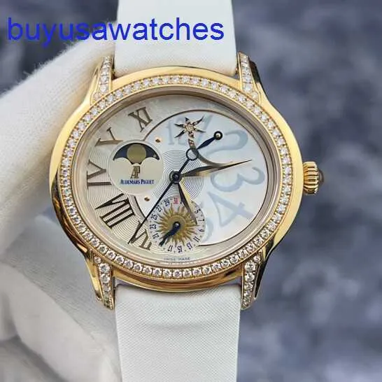 AP Pilot Wrist Watch Millennium Series 77315or Diamond Original Diamond 18K Rose Gold Matériau Fritillaria Date de numérot