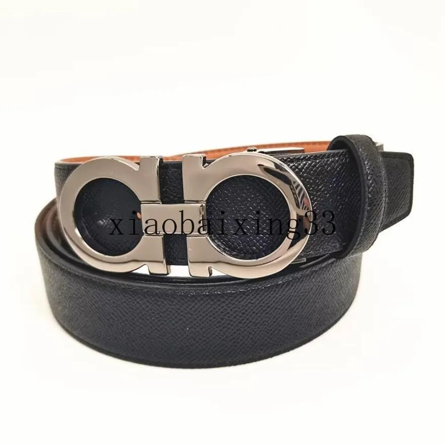 Met doos gladde lederen riem, luxe designer riem voor mannen, grote buckle mannelijke kuisheid top mode heren groothandel 3,5 cm