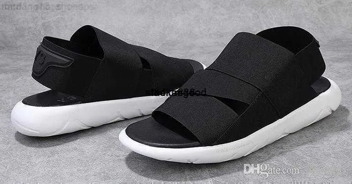 OG 2019 Summer Y3 Sandaler Male Black Warrior Open Toe Tjock Bottom Trend Roman Mens Elastic Casual Breatble Beach Shoes