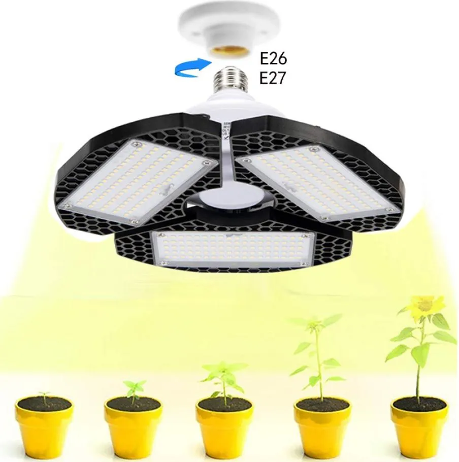 フルスペクトルLED Grow Light E27 E26 E26 50W植物屋内水耕栽培温室向けハイベイガレージランプ1297077