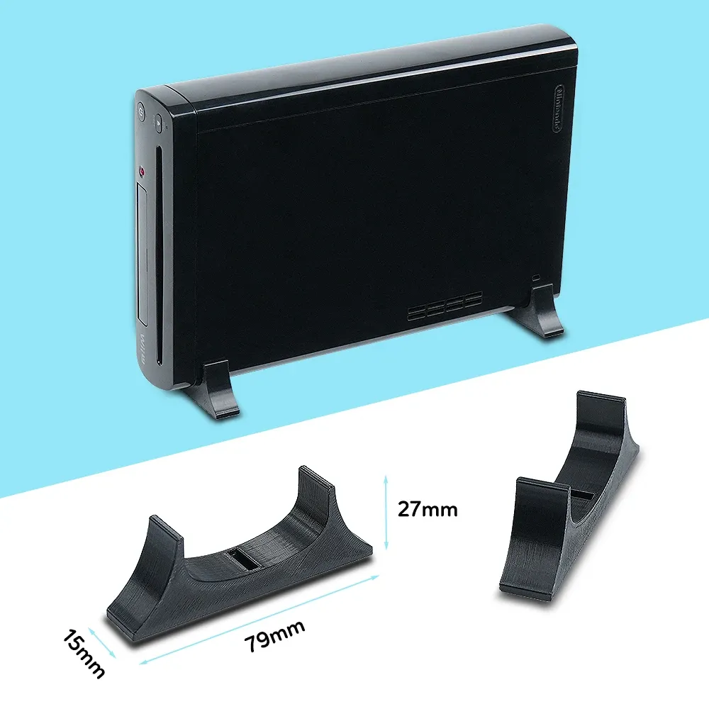 Haut-parleurs Flatmounted Histen Support Game Console Horizontal Support Bracket Feed Feet for Nintendo Wii U Game Console