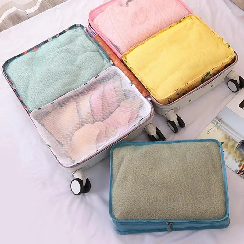 Sacs de rangement à bagages de grande capacité pour emballer des vêtements de cube sous-vêtements Cosmetic Travel Organisateur Sac Articles de toilette Pouche