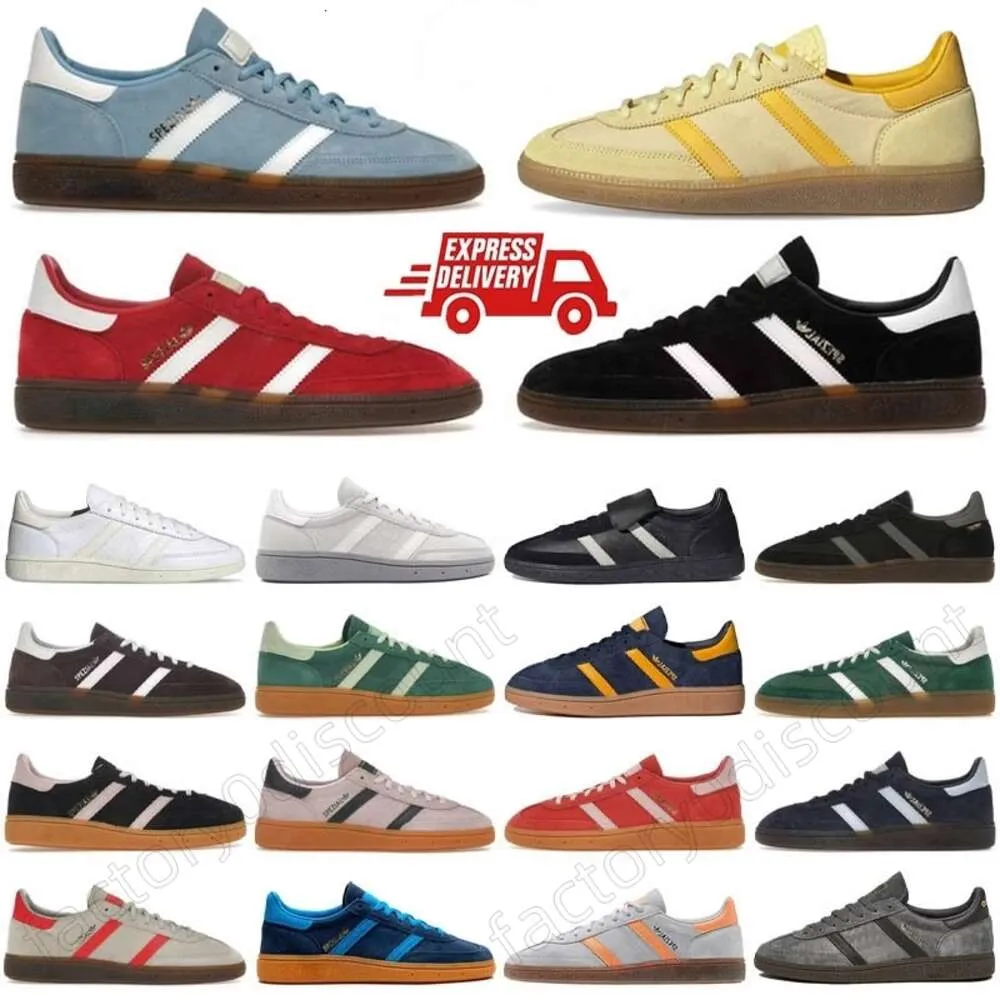 2024 New Casual Shoes Handball Spezial Almost Yellow Scarlet Navy Gum Aluminum Arctic Night Shadow Brown Collegiate Green White Grey Sneakers Gym Shoes 87