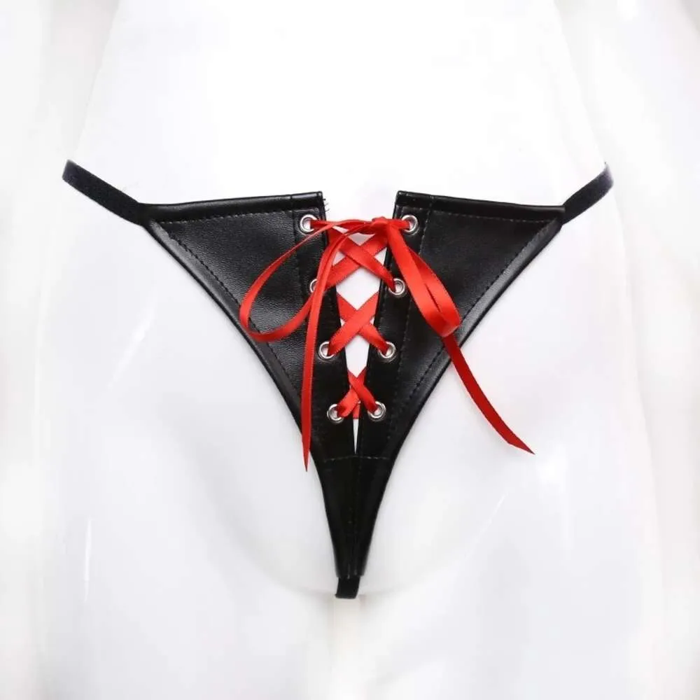 Women Fetish sexyy Soft Leather Shorts For sexy Erotic Porn Low Rise Brief High-elastic Thong Panties Female Latex Mini Pants sexyi
