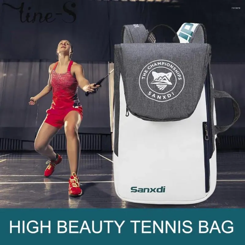 Lo zaino contiene 3 racchette per badminton sacca da tennis impermeabile per il pickleball squash sports