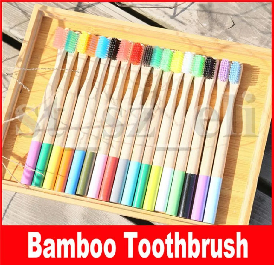 Rainbow Bamboo Brosse de dents 17 couleurs