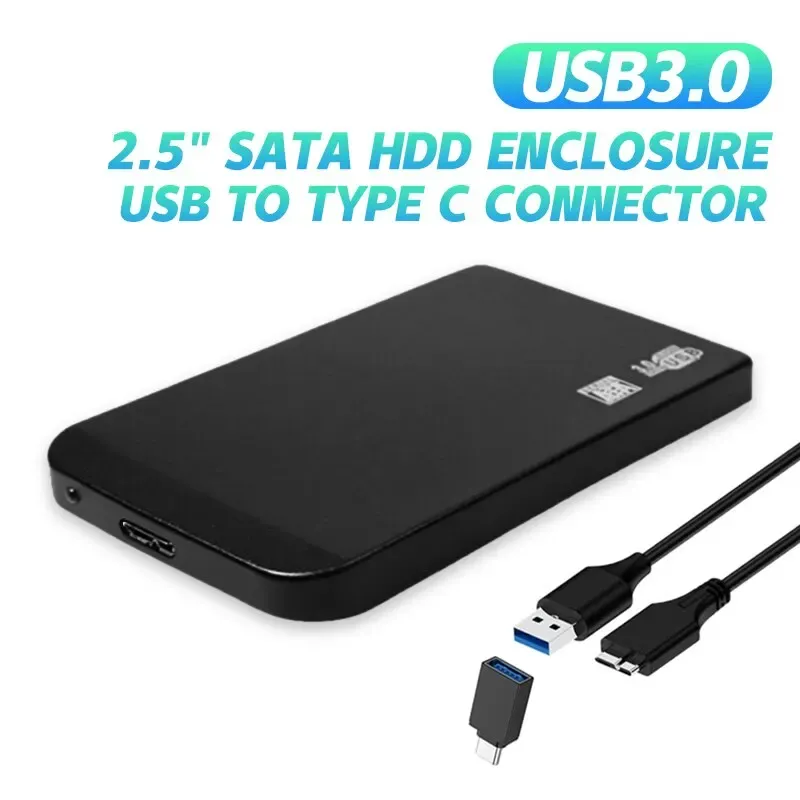 エンクロージャーUSB3.0 HDD SSD 2.5 "SATAポータブルエンクロージャー外部高速モバイルソリッドステートハードドライブストレージデータ転送