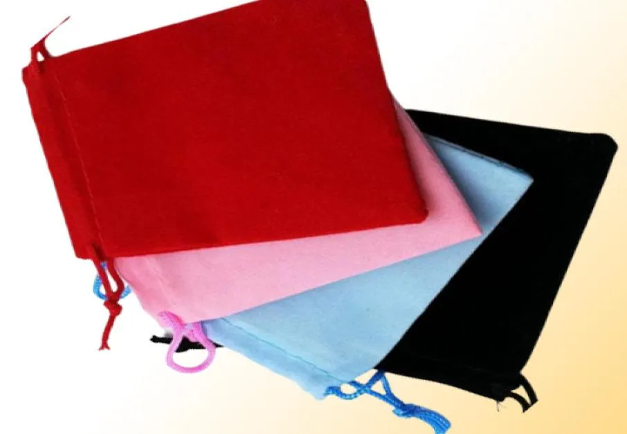 5x7cm Velvet DrawString Pouch Bagjewelry Bag Christmaswedding Presentväskor Svart Red Pink Blue 10 Färg GB14595546678