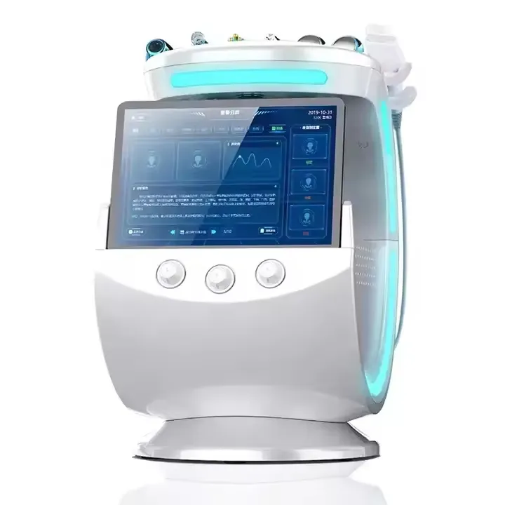 Smart Ice Blue 7 in 1 Sauerstoffhydro Dermabrasion H2O2 Bubble Machine Aqua Peeling Hautanalysator Gesichtszusammenzugs -Salonmaschine