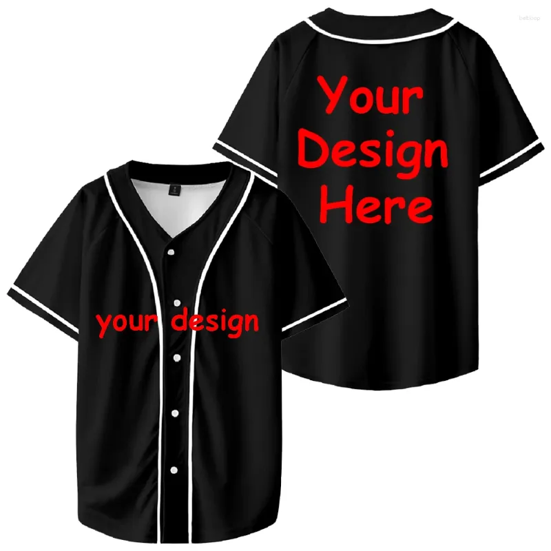 Herren -T -Shirts Drop Ship Custom Design Baseball Trikot Tops Kurzarm DIY für