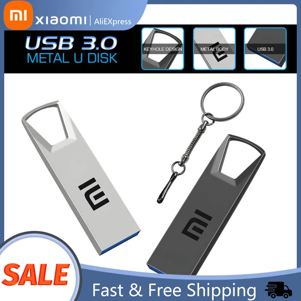 Schede Xiaomi USB Flash Drive Metal Pen Drive Memory Stick Plastic U Disco Flash USB Drive 512GB 1Tb 2Tb 2024 Nuovo