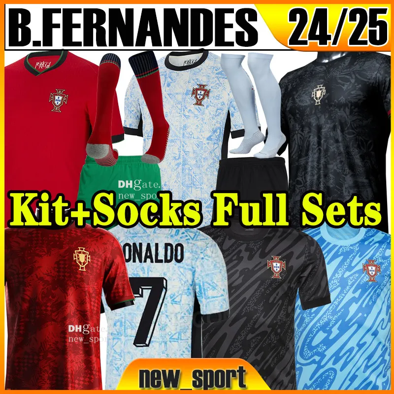 24 25 Fernandes Diogo Soccer Jerseys Euro Por Portuguese Training Retro 1972 Bruno Fernandes 2023 2024 Andre Silva Joao Felix Neves Men Kids Kits Socks Football Shirt