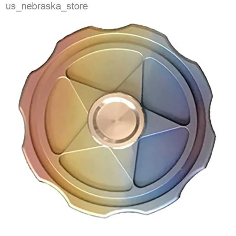 Новинка игры титановый сплав Ручной ротатор из нержавеющей стали R188 Ротатор -ротатор Rainbow Rainbow Rainbow Gyroscope Снижение игрушки для рождественского GIF Q240418