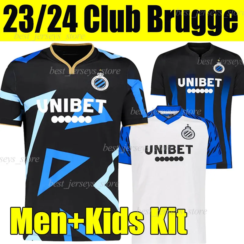 Club Brugge 23/24 4º Jerseys de futebol 130 anos 2023 2024 Wesley Maouassa Kossounou Mata de Ketelaere Lang VanAken V.Badji Quarto kit de crianças Circhas de futebol