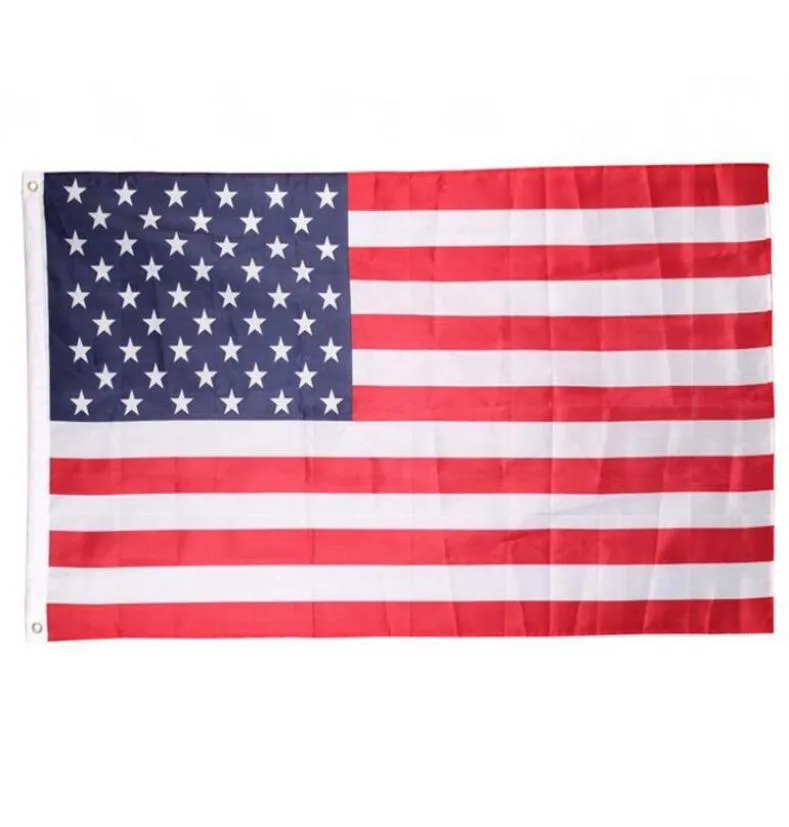 50pcs USA Flags American Flag USA Garden Office Banner Flags 3x5 ft Bannner Quality Stars Stjärnor Polyester Sturdy Flag 15090 CM 6633810