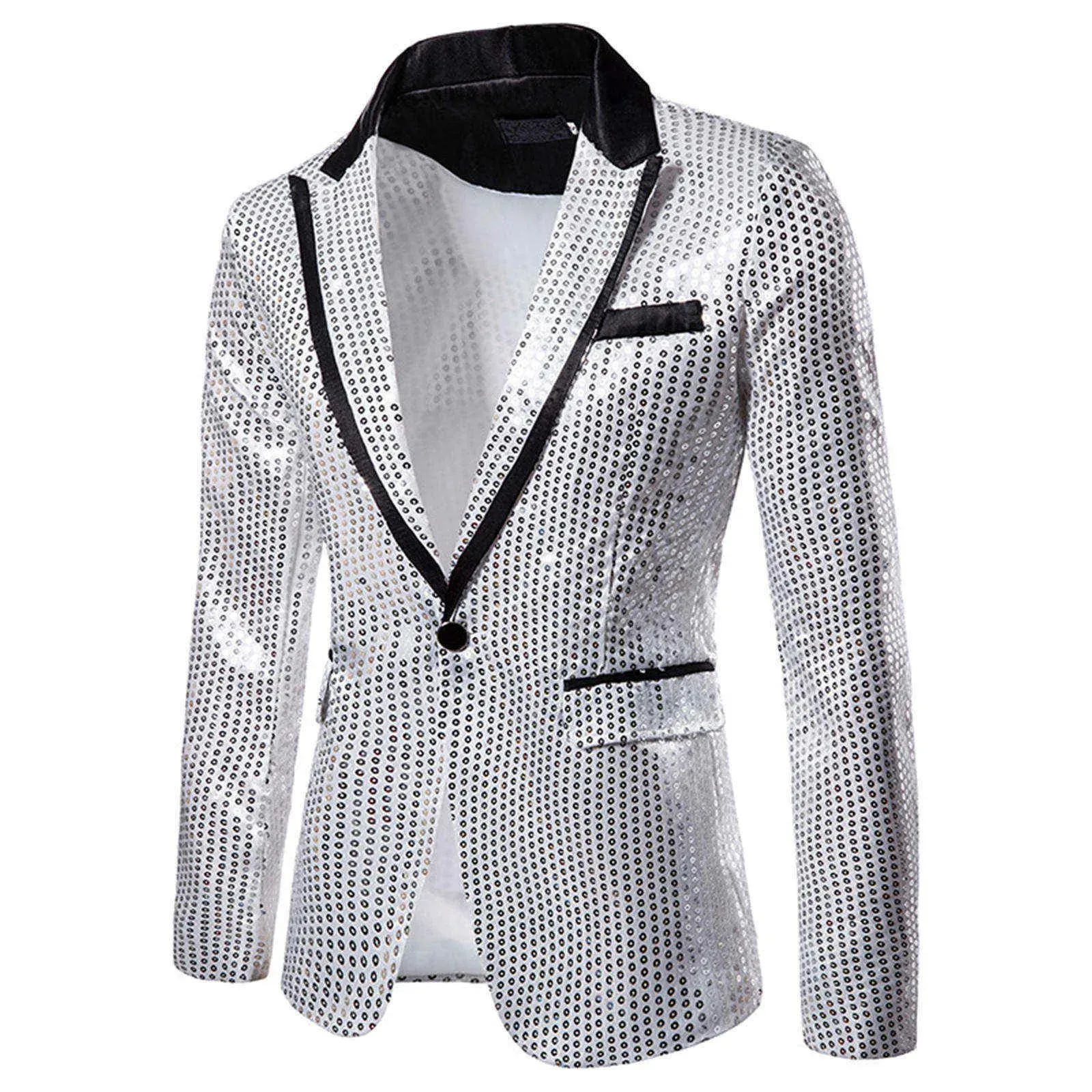 Veste de blazer décorée brillante brillante pour hommes club de nuit graduation hommes costume blazer homme costume de scène usure pour chanteur 240408