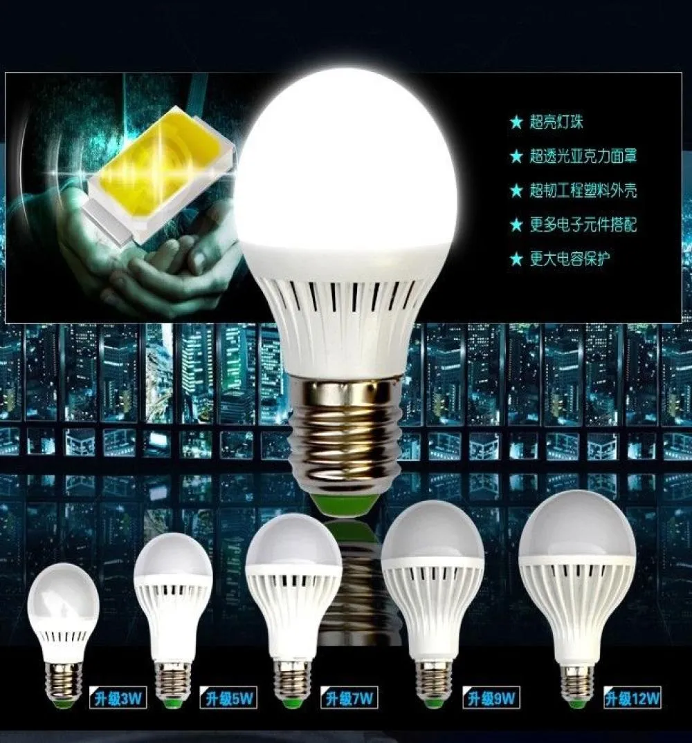 고품질 슈퍼 브라이트 LED 전구 110V 220V E27 B22 BASE 3W 5W 7W 9W 12W LED 전구 글로브 라이트 에너지 저사기 램프 7240443