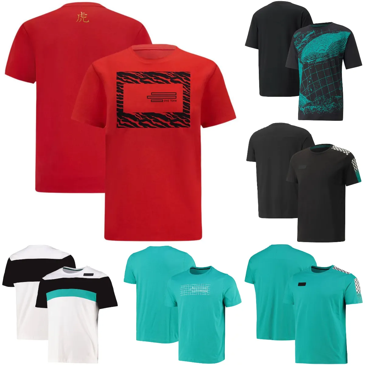 T-shirt de logo F1 T-shirt Formule 1 T-shirt T-shirt Summer Fashion Men's Racing Clain à manches Tops Sports Brands de sport Jersey secrète décontracté