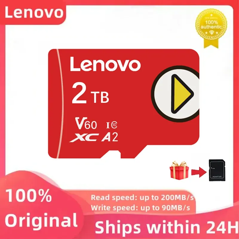 Карты Lenovo 2TB Class 10 Карта памяти 1TB 512GB 256GB SD -карта Micro TF SD -карта 128GB Флэш -карта памяти для камеры телефона Дрон