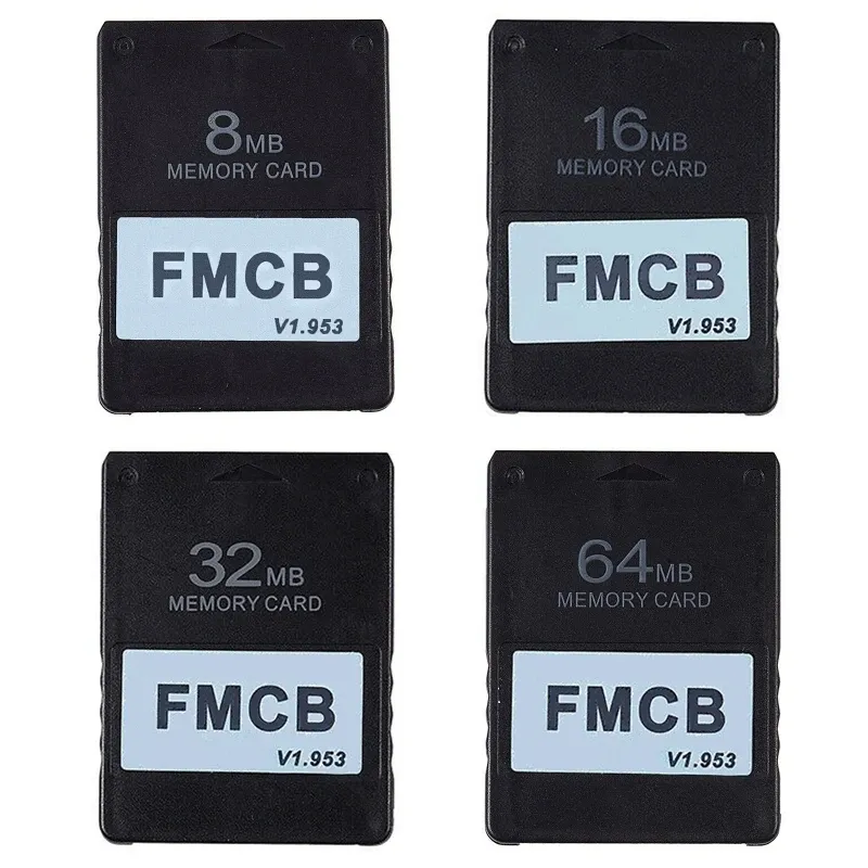 Kort FMCB v1.953 Kortminneskort för PS2 PlayStation 2 Gratis McBoot -kort 8MB 16MB 32MB 64MB OPL MC Boot Programkort